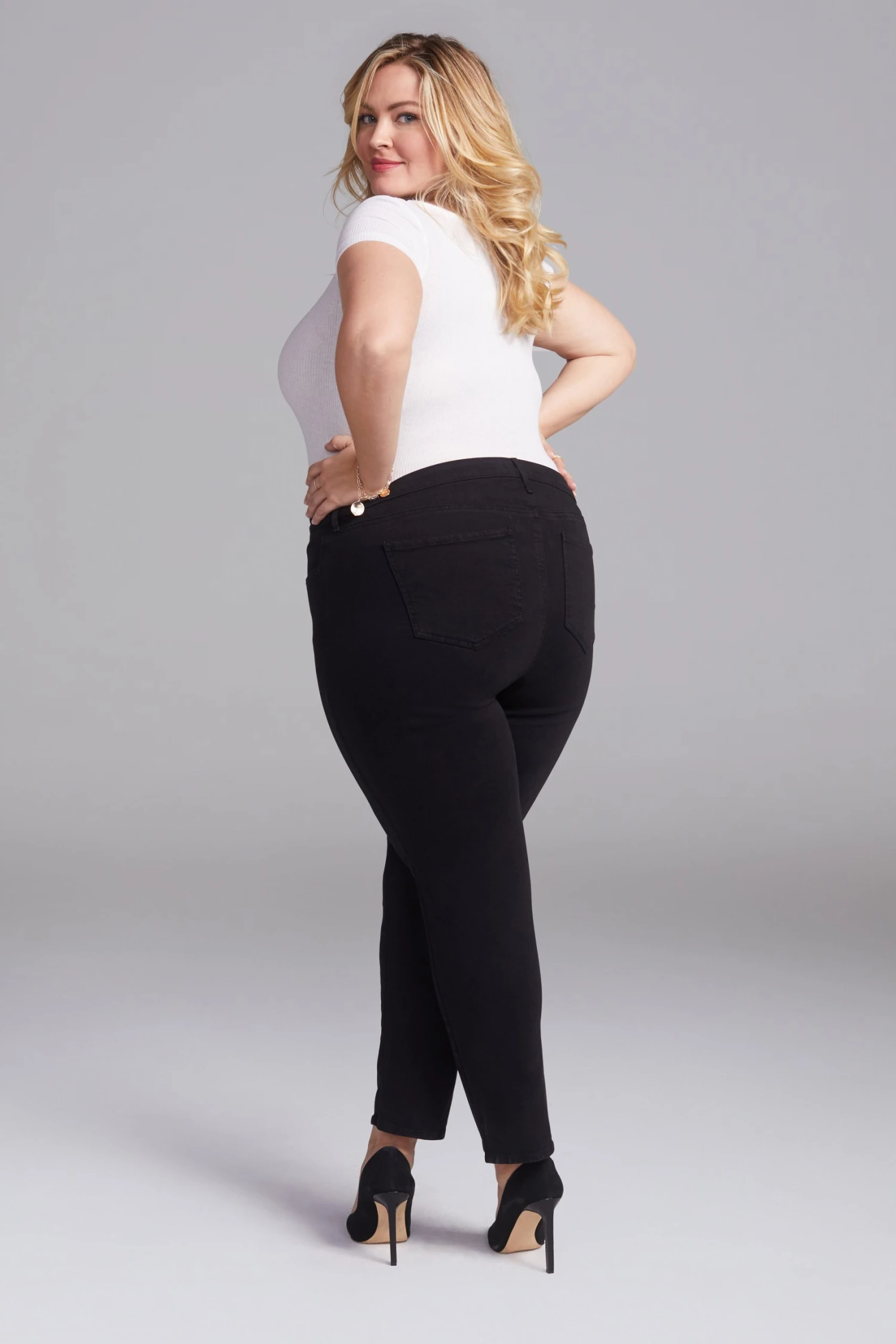 Slim Straight Ankle Jeans In Short Inseam - Black 2 Slim Straight Ankle Jeans In Short Inseam - Black - Image 2