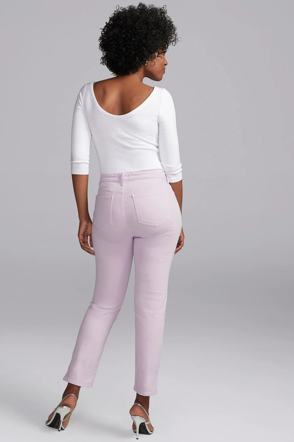 Slim Straight Ankle Jeans In Short Inseam - Lilac Petal 3 Slim Straight Ankle Jeans In Short Inseam - Lilac Petal - Image 3
