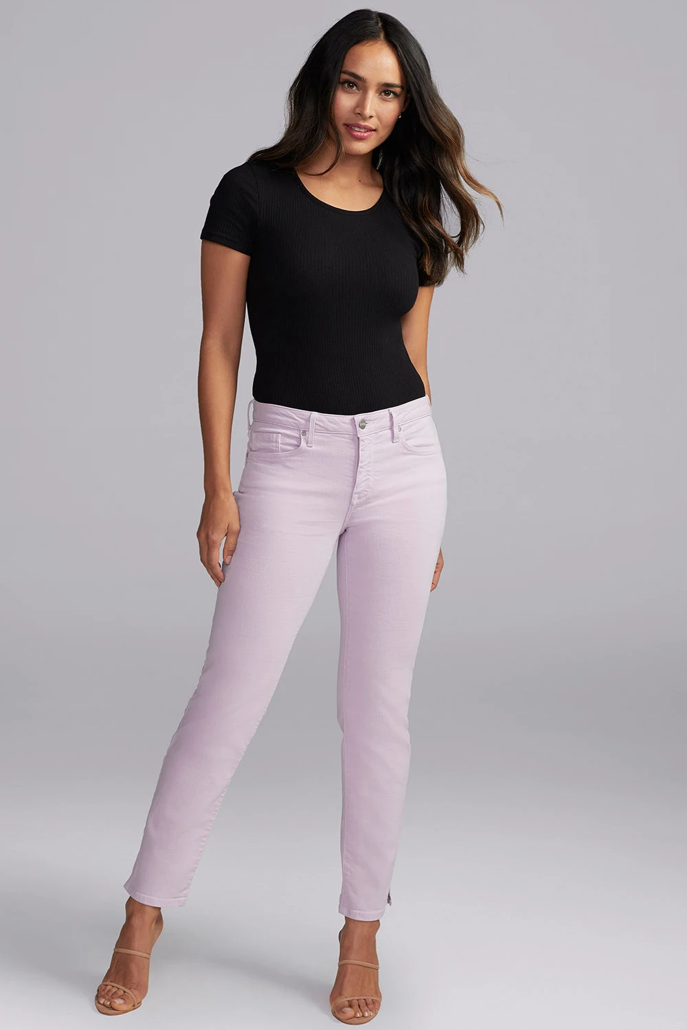 Slim Straight Ankle Jeans In Short Inseam - Lilac Petal 4 Slim Straight Ankle Jeans In Short Inseam - Lilac Petal - Image 4