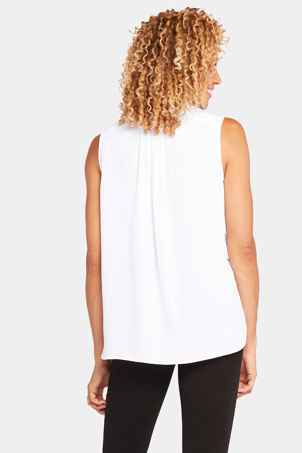 The Sleeveless Perfect Blouse - Optic White 2 The Sleeveless Perfect Blouse - Optic White - Image 2