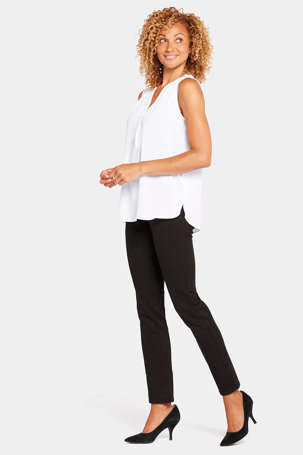 The Sleeveless Perfect Blouse - Optic White 3 The Sleeveless Perfect Blouse - Optic White - Image 3