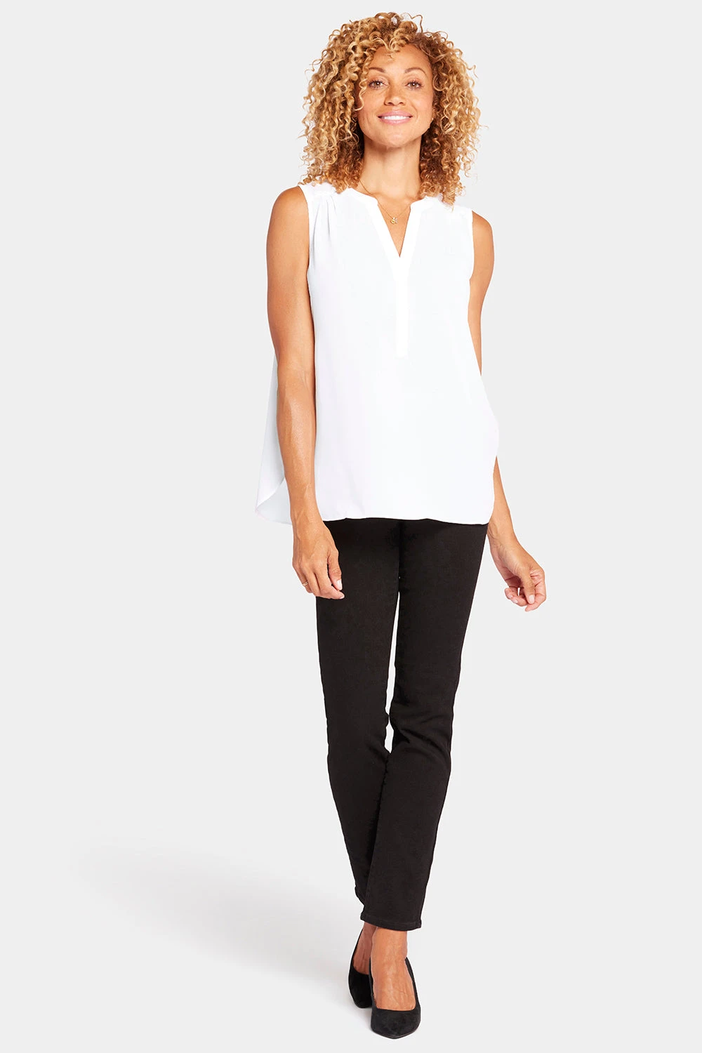 The Sleeveless Perfect Blouse - Optic White 5 The Sleeveless Perfect Blouse - Optic White - Image 5
