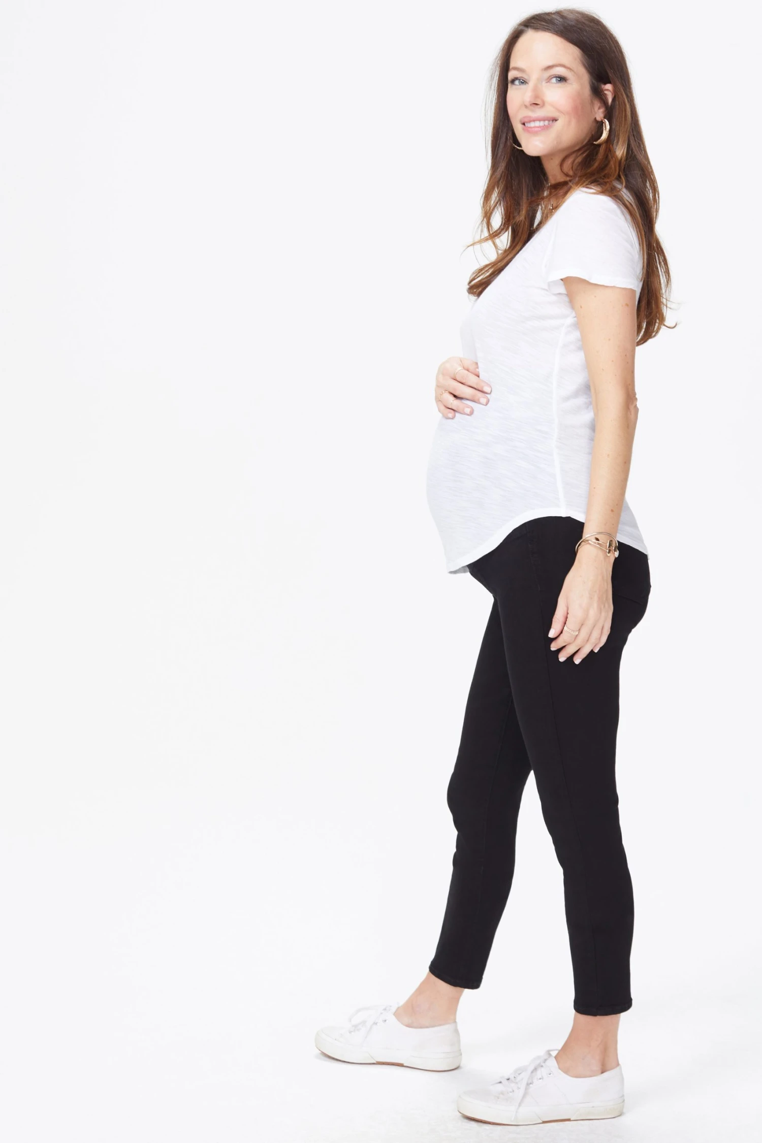 Ami Skinny Maternity Jeans - Black 2 Ami Skinny Maternity Jeans - Black - Image 2