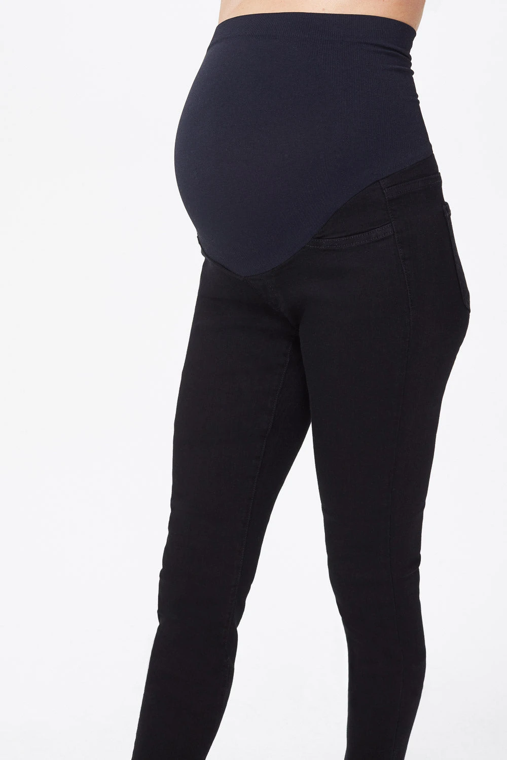 Ami Skinny Maternity Jeans - Black 4 Ami Skinny Maternity Jeans - Black - Image 4
