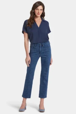Marilyn Straight Ankle Jeans - Indigo Pinnacle Peak