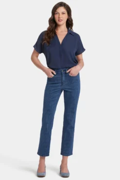 Marilyn Straight Ankle Jeans - Indigo Pinnacle Peak 10 Marilyn Straight Ankle Jeans - Indigo Pinnacle Peak -Nydj Apparel Shop MAERMA2512 INDGP 4