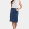 High Waist Skirt - Indigo Pinnacle Peak