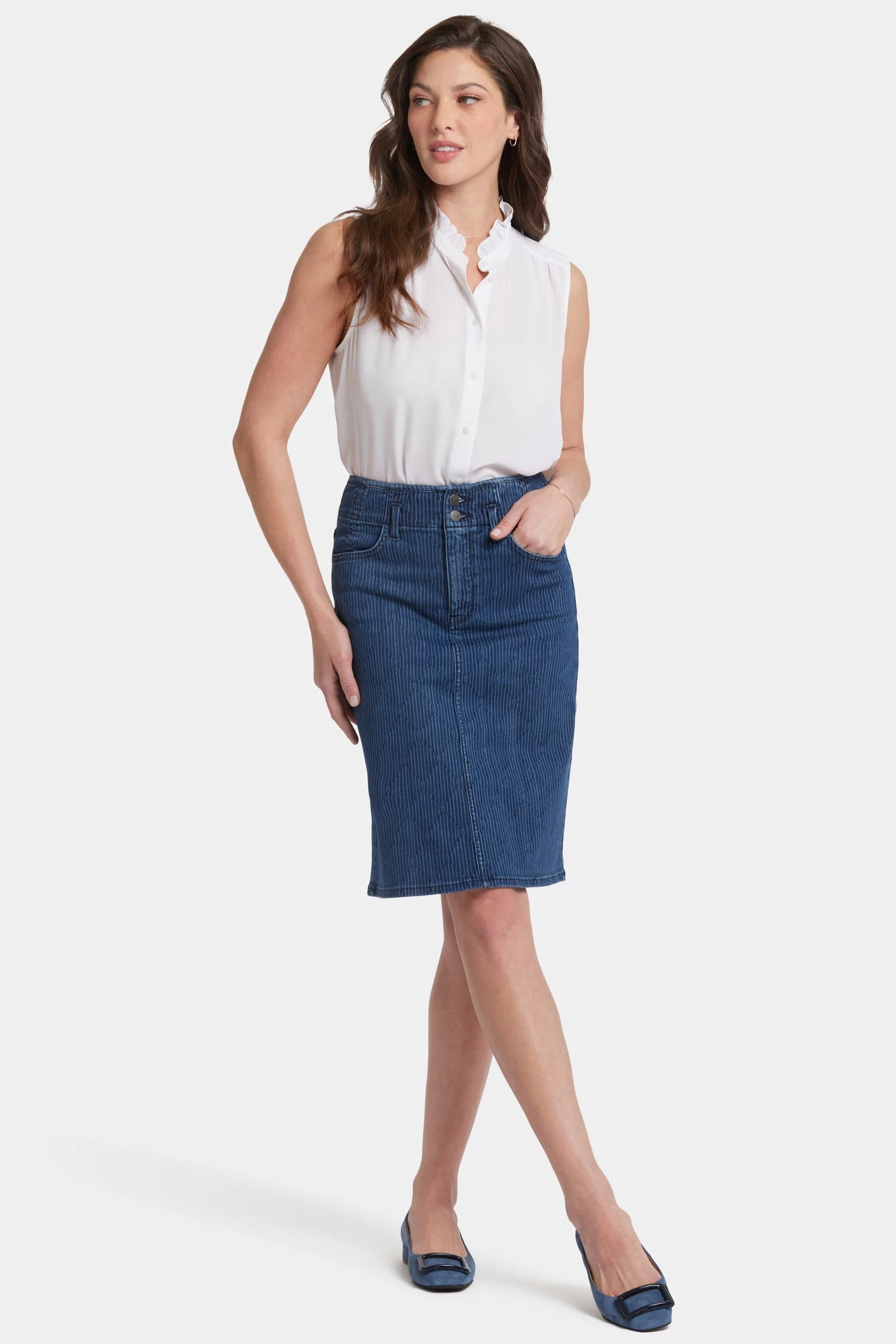 High Waist Skirt - Indigo Pinnacle Peak 4 High Waist Skirt - Indigo Pinnacle Peak - Image 4