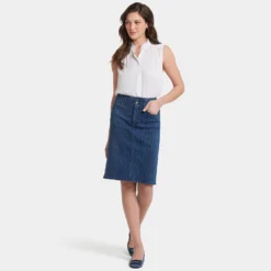 High Waist Skirt - Indigo Pinnacle Peak 13 High Waist Skirt - Indigo Pinnacle Peak -Nydj Apparel Shop MAERSK8667 INDGP DPA