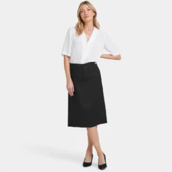 Marilyn A-Line Skirt - Black -Nydj Apparel Shop MAKB5201 858 DPA