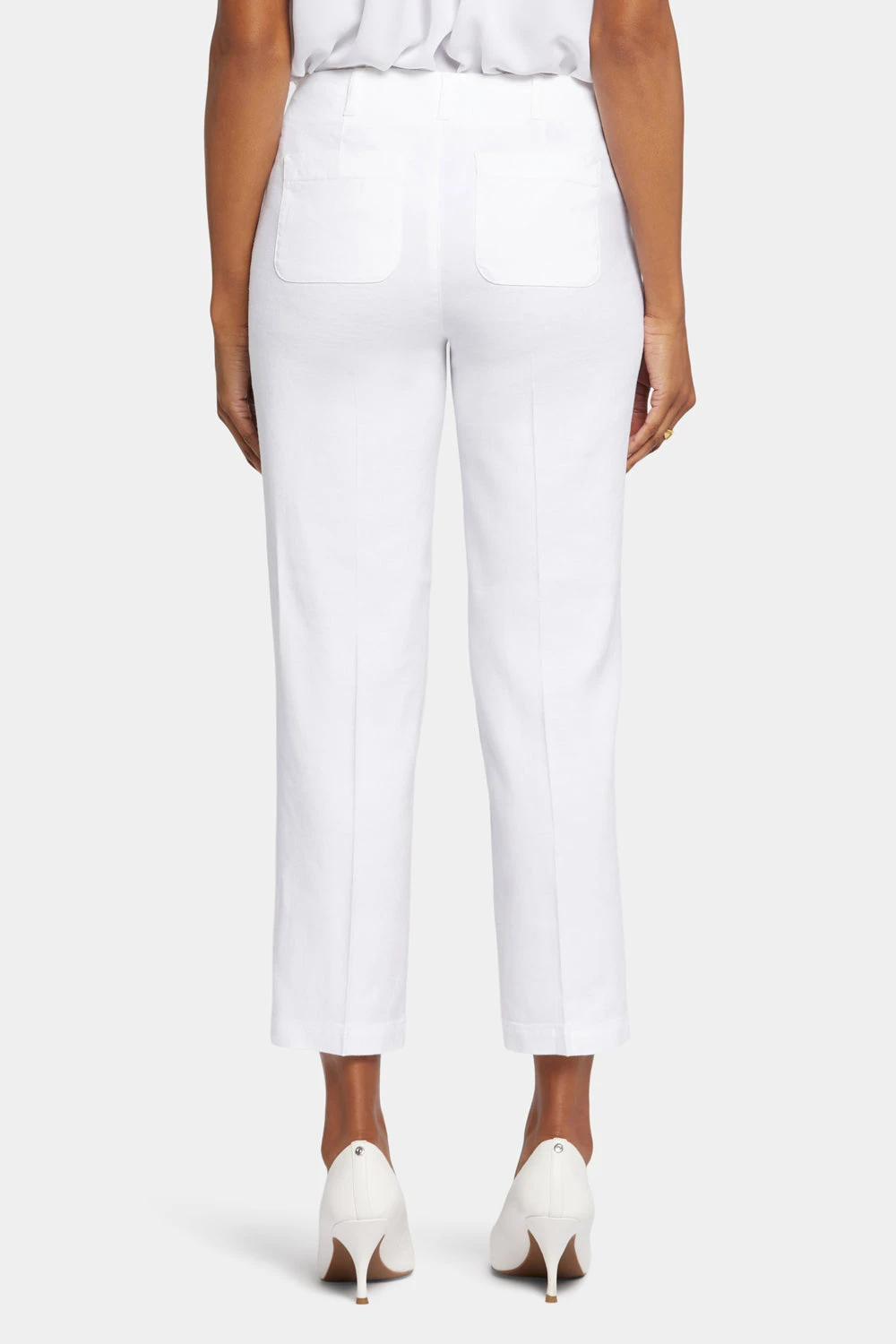 Marilyn Straight Ankle Pants - Optic White 2 Marilyn Straight Ankle Pants - Optic White - Image 2