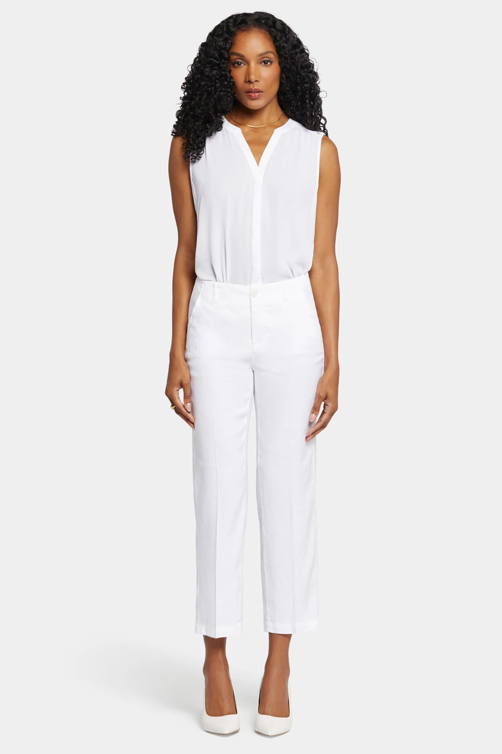 Marilyn Straight Ankle Pants - Optic White 4 Marilyn Straight Ankle Pants - Optic White - Image 4