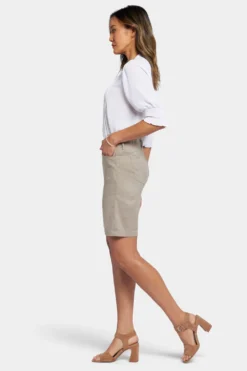 5 Pocket Bermuda Shorts - Saddlewood -Nydj Apparel Shop MAKB8699 SADLW 5
