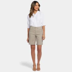 5 Pocket Bermuda Shorts - Saddlewood -Nydj Apparel Shop MAKB8699 SADLW DPA