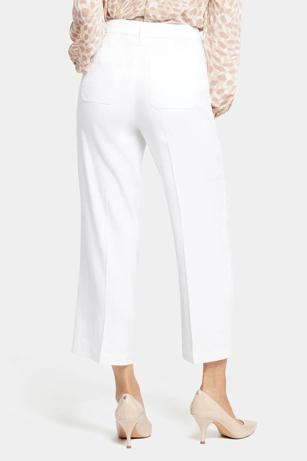 Wide Leg Cargo Capri Pants - Optic White 2 Wide Leg Cargo Capri Pants - Optic White - Image 2