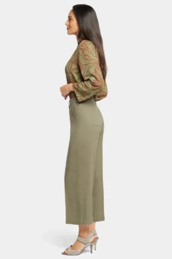 Wide Leg Cargo Capri Pants - Avocado 11 Wide Leg Cargo Capri Pants - Avocado -Nydj Apparel Shop MAKB8763 AVCDO 5
