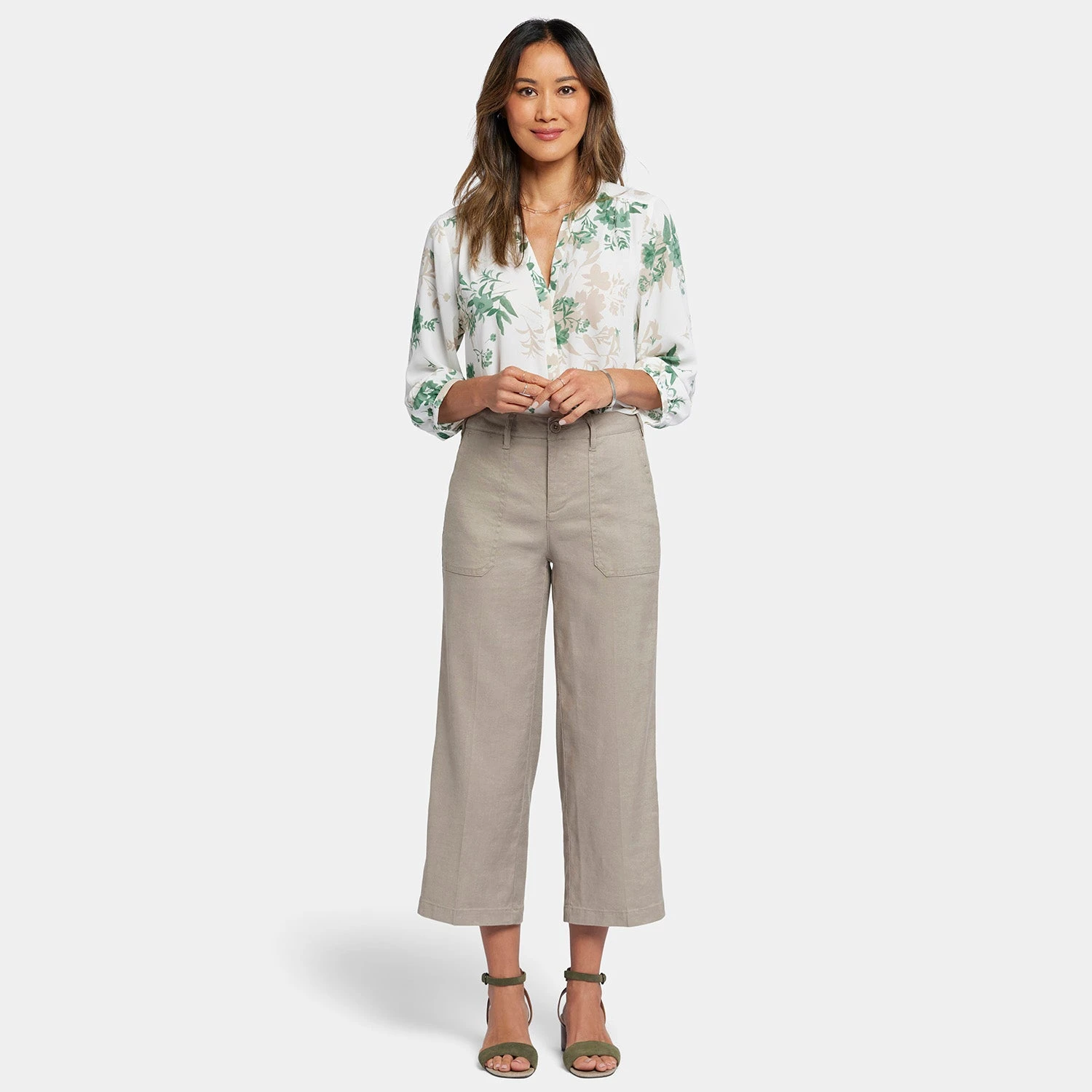 Wide Leg Cargo Capri Pants - Saddlewood 7 Wide Leg Cargo Capri Pants - Saddlewood - Image 7