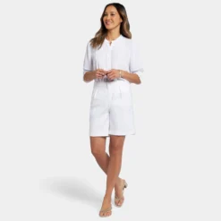 Relaxed Shorts- Optic White -Nydj Apparel Shop MAKB8902 157 DPA