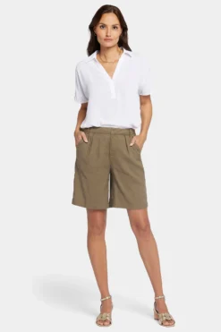 Relaxed Shorts- Avocado -Nydj Apparel Shop MAKB8902 AVCDO 4