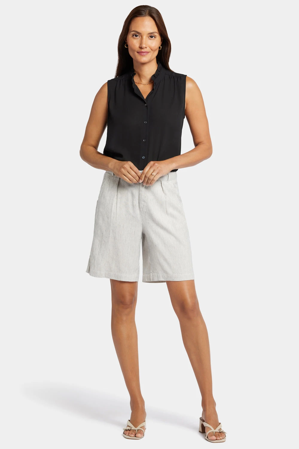 Relaxed Shorts - Slubby Stripe 1 Relaxed Shorts - Slubby Stripe