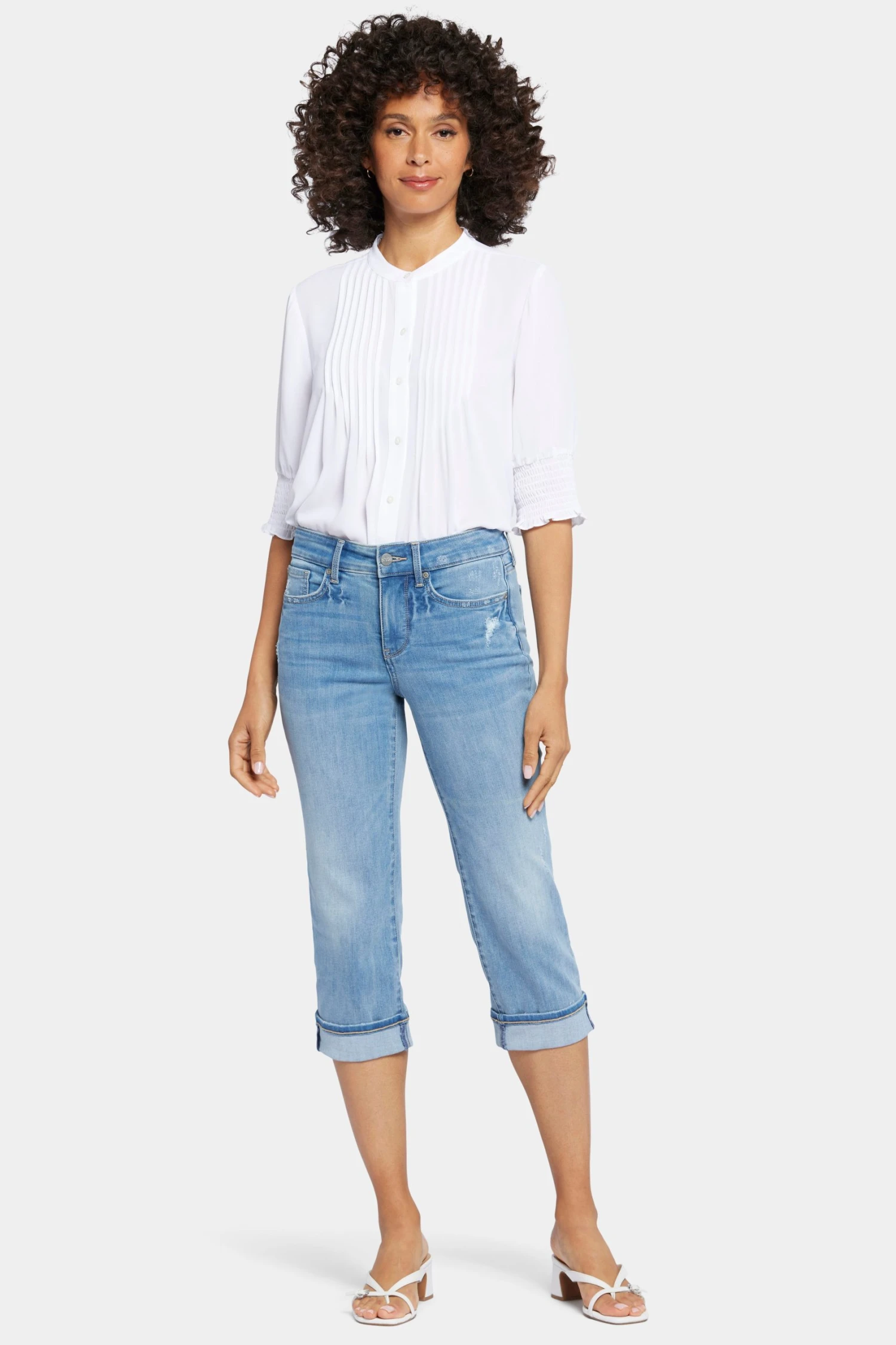 Marilyn Straight Crop Jeans - Lakefront 1 Marilyn Straight Crop Jeans - Lakefront