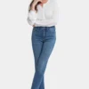 Callie High Straight Jeans - Mission Blue