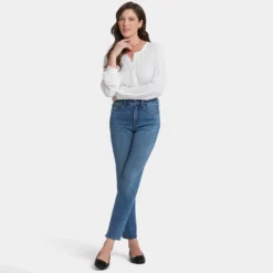 Callie High Straight Jeans - Mission Blue -Nydj Apparel Shop MATK8773 MSNBL DPA