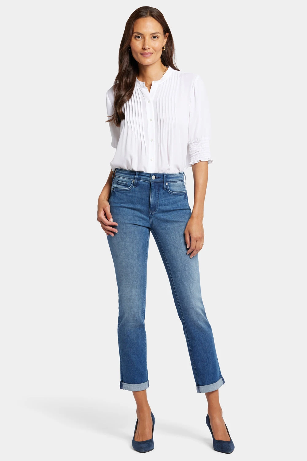 Sheri Slim Ankle Jeans - Blue Island 1 Sheri Slim Ankle Jeans - Blue Island