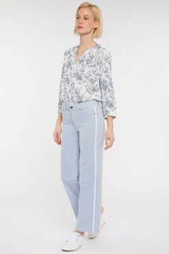 Teresa Wide Leg Ankle Pants - Arctic Ice