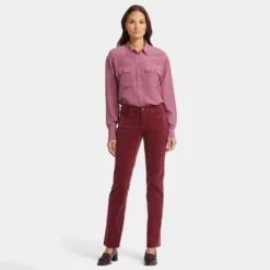 Marilyn Straight Pants - Cranberry Pie -Nydj Apparel Shop MBCRMS2299 CRNPI DPA