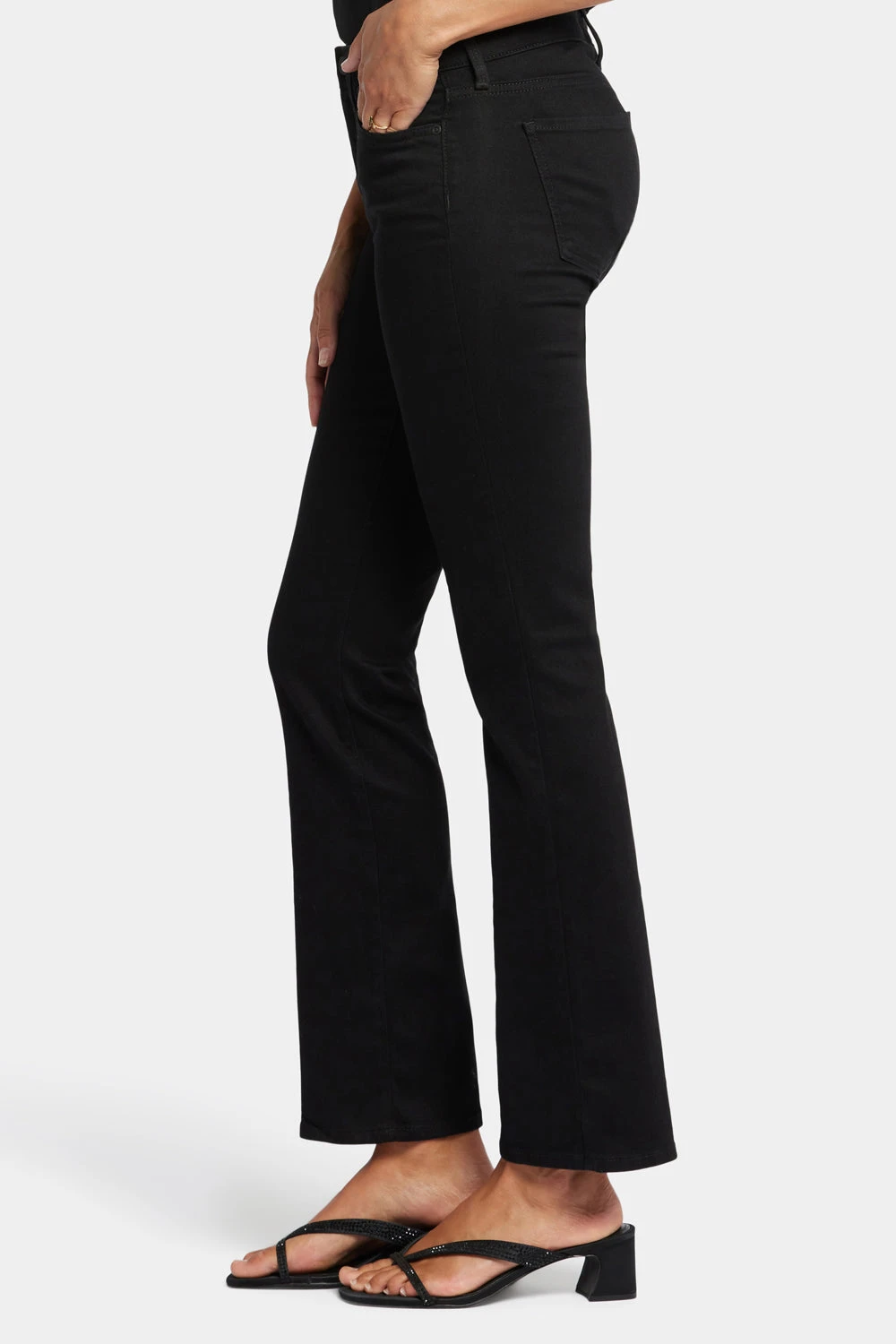 Barbara Bootcut Jeans In Short Inseam - Black 3 Barbara Bootcut Jeans In Short Inseam - Black - Image 3