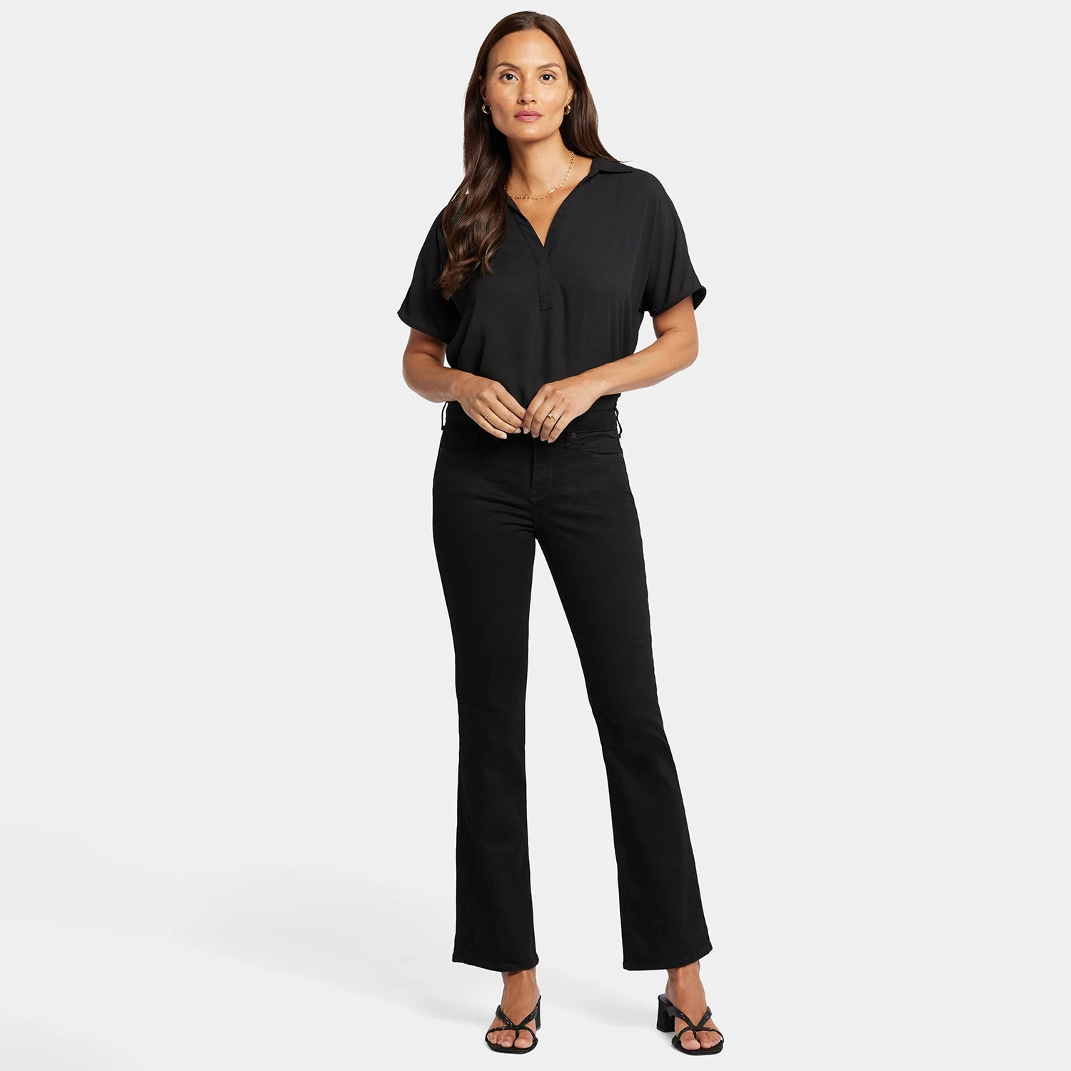 Barbara Bootcut Jeans In Short Inseam - Black 7 Barbara Bootcut Jeans In Short Inseam - Black - Image 7