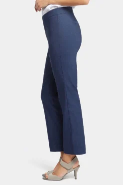 Slim Trouser Ankle Pants - Dark Blue Heather 9 Slim Trouser Ankle Pants - Dark Blue Heather -Nydj Apparel Shop MBPR8532 DKHTR 3