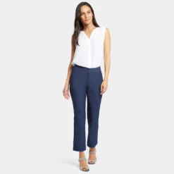Slim Trouser Ankle Pants - Dark Blue Heather 13 Slim Trouser Ankle Pants - Dark Blue Heather -Nydj Apparel Shop MBPR8532 DKHTR DPA