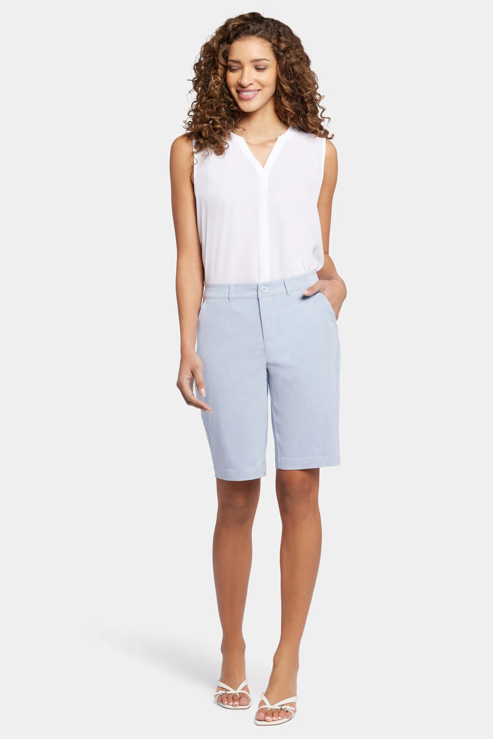 Bermuda Shorts - Light Blue Heather 1 Bermuda Shorts - Light Blue Heather