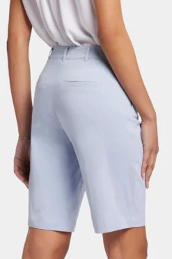 Bermuda Shorts - Light Blue Heather 12 Bermuda Shorts - Light Blue Heather -Nydj Apparel Shop MBRN3766 LTHTR 6