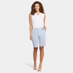 Bermuda Shorts - Light Blue Heather 13 Bermuda Shorts - Light Blue Heather -Nydj Apparel Shop MBRN3766 LTHTR DPA