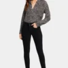 Ami Skinny Jeans - Houndstooth Luxe Burnout
