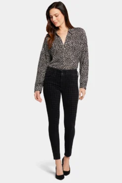Ami Skinny Jeans - Houndstooth Luxe Burnout -Nydj Apparel Shop MBVDAS8631 HLXBR 4