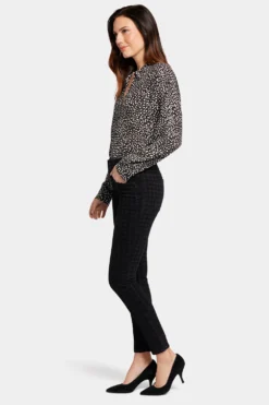 Ami Skinny Jeans - Houndstooth Luxe Burnout -Nydj Apparel Shop MBVDAS8631 HLXBR 5