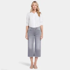 Brigitte Wide Leg Capri Jeans - Rock Sand -Nydj Apparel Shop MCDGCP8612 RKSND DPA