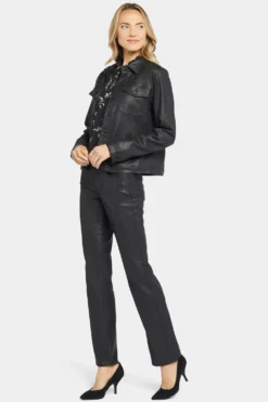 Coated Denim Jacket - Black Coated 9 Coated Denim Jacket - Black Coated -Nydj Apparel Shop MCFD8785 BKCOA 3
