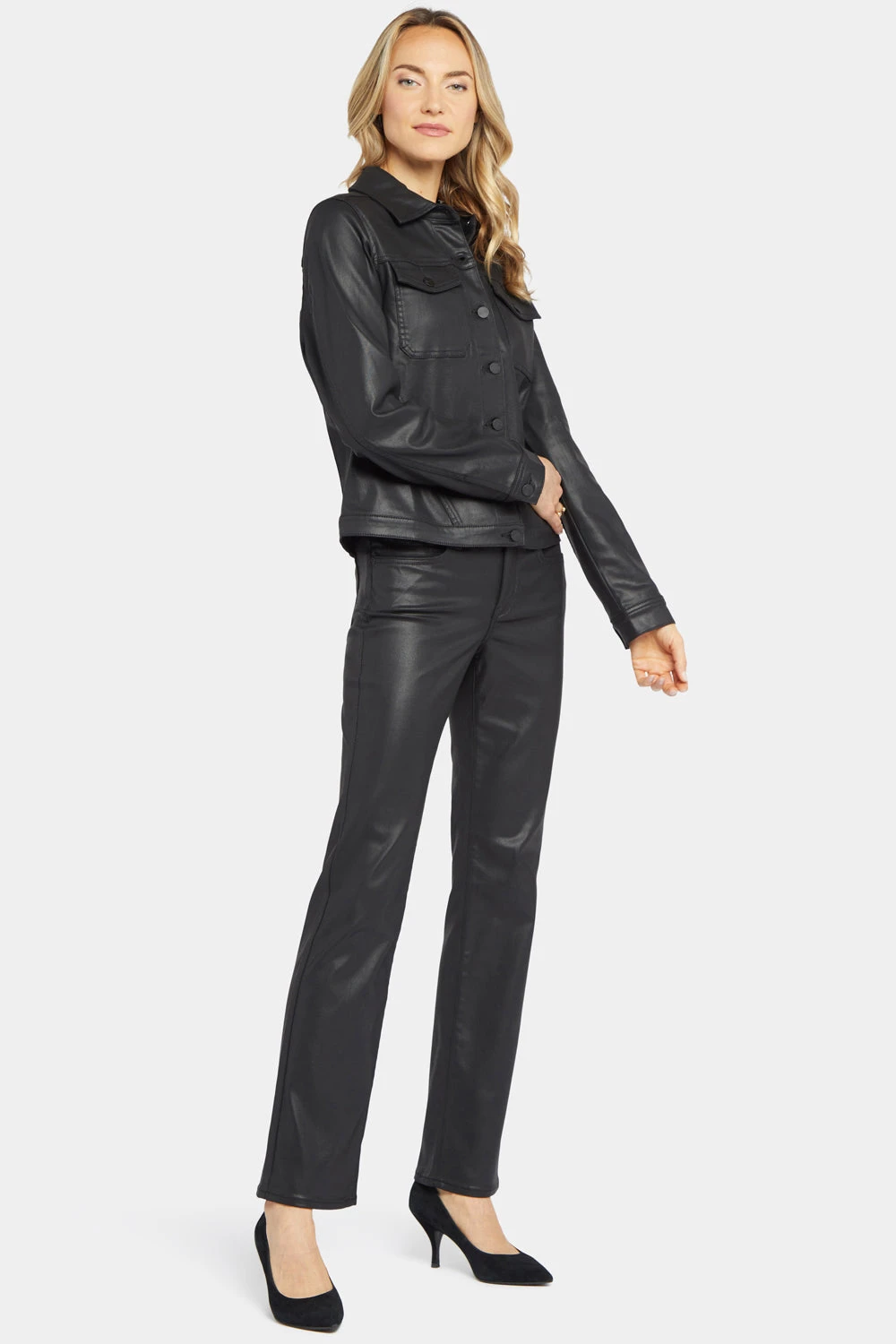 Coated Denim Jacket - Black Coated 5 Coated Denim Jacket - Black Coated - Image 5