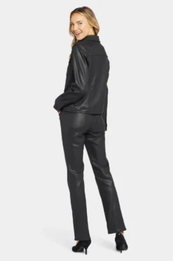 Coated Denim Jacket - Black Coated 12 Coated Denim Jacket - Black Coated -Nydj Apparel Shop MCFD8785 BKCOA 6