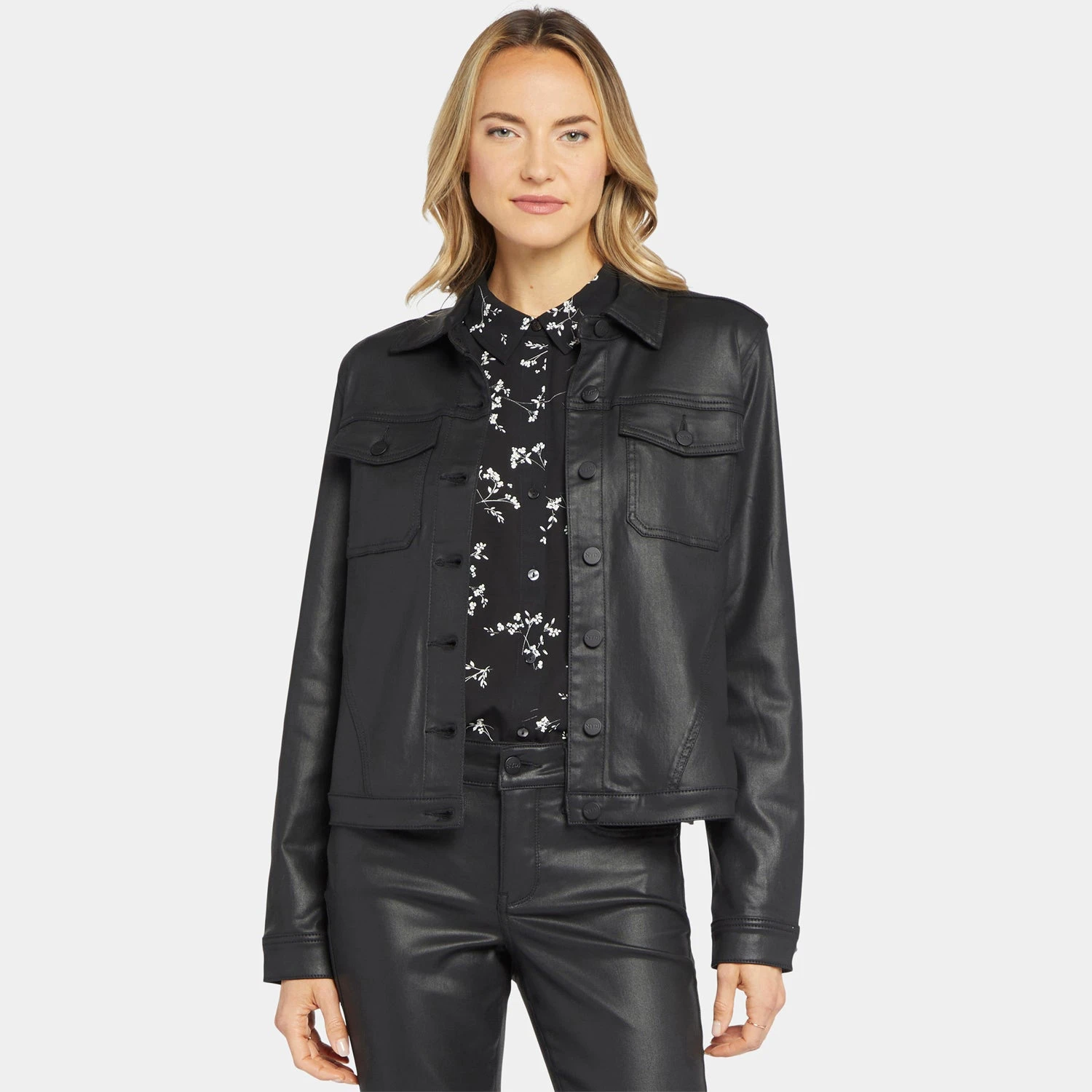 Coated Denim Jacket - Black Coated 7 Coated Denim Jacket - Black Coated - Image 7