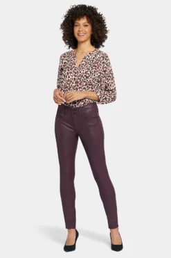 Coated Ami Skinny Jeans - Dark Cherry Coated -Nydj Apparel Shop MCFDAS8631 DRCHR 4