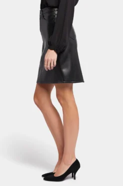 Faux Leather 5 Pocket Skirt - Black 9 Faux Leather 5 Pocket Skirt - Black -Nydj Apparel Shop MCFL5199 858 3