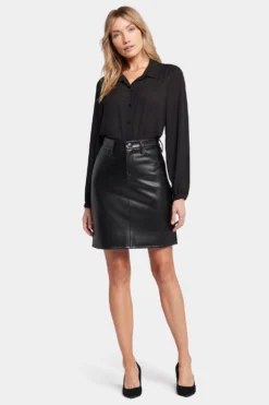 Faux Leather 5 Pocket Skirt - Black 10 Faux Leather 5 Pocket Skirt - Black -Nydj Apparel Shop MCFL5199 858 4