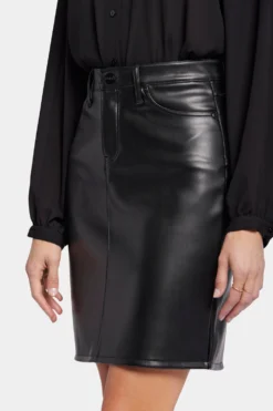 Faux Leather 5 Pocket Skirt - Black 12 Faux Leather 5 Pocket Skirt - Black -Nydj Apparel Shop MCFL5199 858 6
