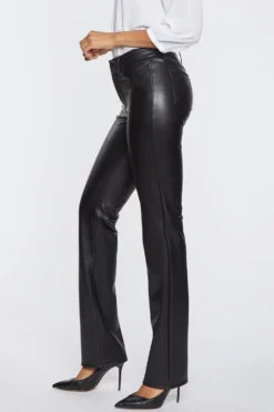 Faux Leather Marilyn Straight Pants - Black 8 Faux Leather Marilyn Straight Pants - Black -Nydj Apparel Shop MCFLMS2299 858 3